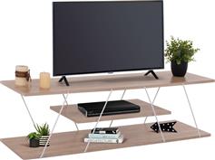 HomeMarkt Tars Έπιπλο Τηλεόρασης από Μέταλλο & Ξύλο Sonama-Λευκό Μ120xΠ32xΥ33cm HM8922.14