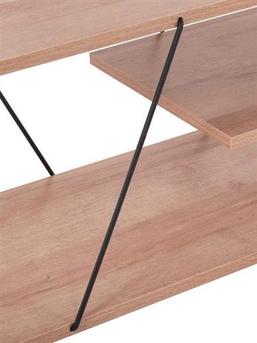 HomeMarkt Tars Ξύλινο Έπιπλο Τηλεόρασης Μαύρο-Φυσικό Μ120xΠ32xΥ33cm HM8922.11