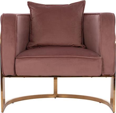 HomeMarkt Tiana Πολυθρόνα με Μεταλλικό Σκελετό Βελούδινη Σάπιο Μήλο 80x70x68cm HM8738.02