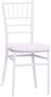 HomeMarkt Tiffany Καρέκλα Catering Πολυπροπυλενίου Λευκό με Μαξιλάρι 39x47x89cm HM21104