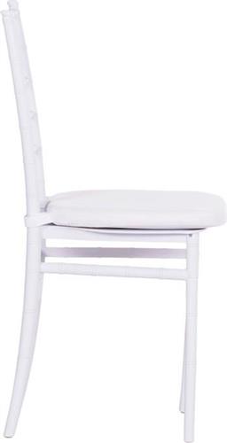 HomeMarkt Tiffany Καρέκλα Catering Πολυπροπυλενίου Λευκό με Μαξιλάρι 39x47x89cm HM21104