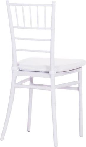 HomeMarkt Tiffany Καρέκλα Catering Πολυπροπυλενίου Λευκό με Μαξιλάρι 39x47x89cm HM21104