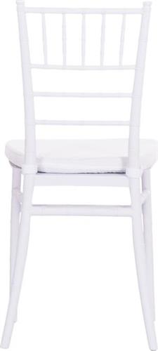 HomeMarkt Tiffany Καρέκλα Catering Πολυπροπυλενίου Λευκό με Μαξιλάρι 39x47x89cm HM21104