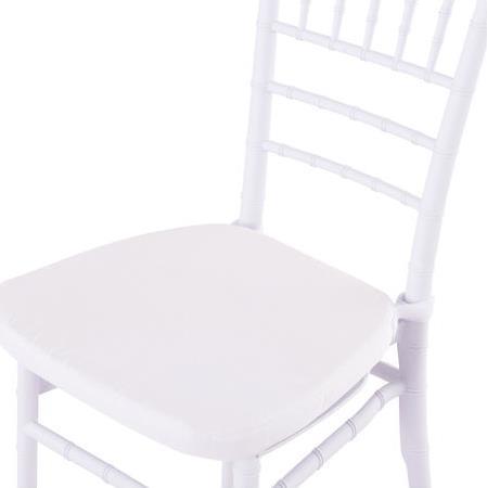 HomeMarkt Tiffany Καρέκλα Catering Πολυπροπυλενίου Λευκό με Μαξιλάρι 39x47x89cm HM21104
