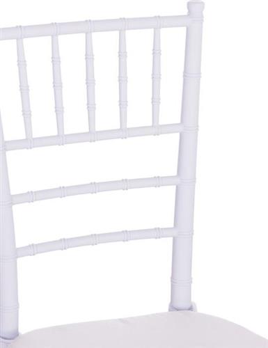 HomeMarkt Tiffany Καρέκλα Catering Πολυπροπυλενίου Λευκό με Μαξιλάρι 39x47x89cm HM21104