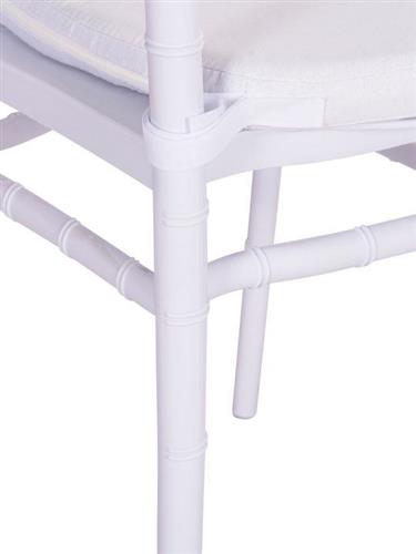 HomeMarkt Tiffany Καρέκλα Catering Πολυπροπυλενίου Λευκό με Μαξιλάρι 39x47x89cm HM21104