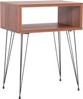 HomeMarkt Todd Κομοδίνο Ξύλινο με Μεταλλικά Πόδια Καφέ 45.5x29.5x58.5cm HM18184.05
