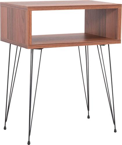 HomeMarkt Todd Κομοδίνο Ξύλινο με Μεταλλικά Πόδια Καφέ 45.5x29.5x58.5cm HM18184.05