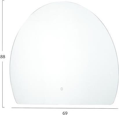 HomeMarkt Torch Καθρέπτης Τοίχου Οβάλ με LED Φωτισμό 69x89cm HM4491