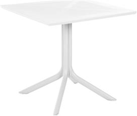 HomeMarkt Τραπέζι για Μικρούς Εξωτερικούς Χώρους από Πολυπροπυλένιο Λευκό 80x80x75cm HM5930.11