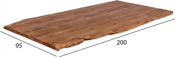 HomeMarkt Τραπεζιού Ξύλο Ακάκιας 200x95x4cm Hm8506.11