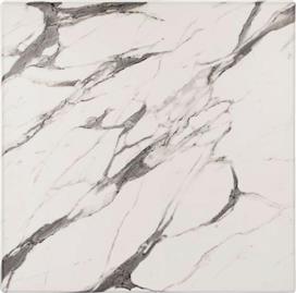 HomeMarkt Τραπεζιού Werzalit Marble White-Grey 60x60x2cm HM5229.11