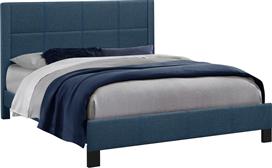 HomeMarkt Trillop Κρεβάτι Ημίδιπλο Επενδυμένο με Ύφασμα Μπλε για Στρώμα 120x200cm HM667.04