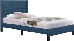 HomeMarkt Trillop Κρεβάτι Ημίδιπλο Επενδυμένο με Ύφασμα Μπλε με Τάβλες για Στρώμα 120x200cm HM667.14