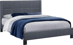 HomeMarkt Trillop Κρεβάτι Ημίδιπλο Επενδυμένο με Ύφασμα Γκρι με Τάβλες για Στρώμα 120x200cm HM667.02