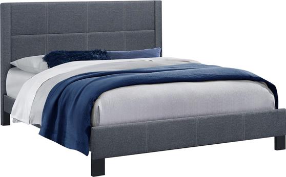 HomeMarkt Trillop Κρεβάτι Ημίδιπλο Επενδυμένο με Ύφασμα Γκρι με Τάβλες για Στρώμα 120x200cm HM667.02