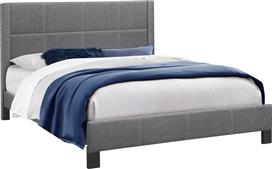 HomeMarkt Trillop Κρεβάτι Υπέρδιπλο Επενδυμένο με Γκρι Ύφασμα για Στρώμα 160x200cm HM666.01