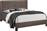 HomeMarkt Trillop Κρεβάτι Υπέρδιπλο Επενδυμένο με Ύφασμα Καφέ με Τάβλες για Στρώμα 160x200cm HM666.03