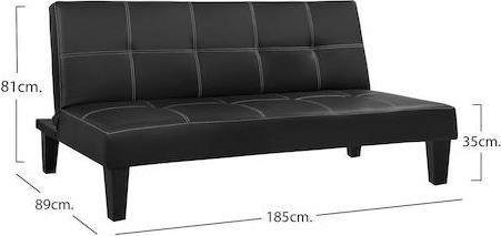 HomeMarkt Τριθέσιος Καναπές Κρεβάτι PU 186x90cm HM3002.02