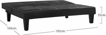 HomeMarkt Τριθέσιος Καναπές Κρεβάτι PU 186x90cm HM3002.02