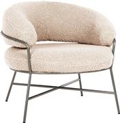 HomeMarkt Trudi Πολυθρόνα Λευκό 84x79x76cm HM8639.23