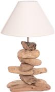 HomeMarkt Tygo Μεταλλικό Πορτατίφ για Ντουί E27 με Λευκό Καπέλο και Καφέ Βάση HM4436