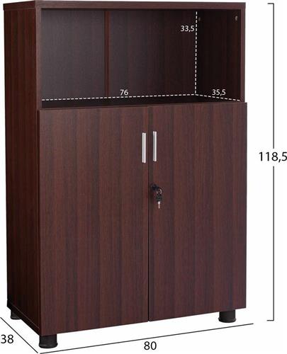 HomeMarkt Vance Wenge 80x38x118.5cm HM2058.12