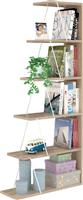 HomeMarkt Mini Tars Βιβλιοθήκη Sonoma-Λευκή 65x22x146cm HM2241.11