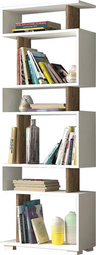 HomeMarkt Βιβλιοθήκη Owl Καρυδί/Λευκό 60x19.5x165cm HM8923.11