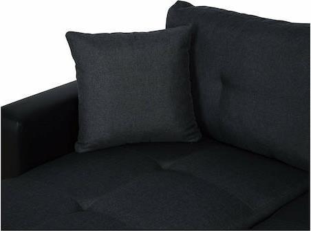 HomeMarkt Wayne Γωνιακός Καναπές Κρεβάτι με Αναστρέψιμη Γωνία & Αποθηκευτικό Χώρο Μαύρος 220x146cm HM3028.01