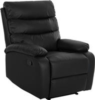 HomeMarkt Yasumu Πολυθρόνα Relax από Δερματίνη Μαύρο 80x93x100cm HM9783.11