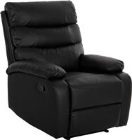 HomeMarkt Yasumu Πολυθρόνα Relax Massage με Υποπόδιο από Δερματίνη Μαύρο 80x93x100cm HM9784.11