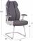 HomeMarkt Zahara Πολυθρόνα Επισκέπτη με Μπράτσα Γκρι 63x64x107cm HM1102