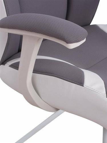 HomeMarkt Zahara Πολυθρόνα Επισκέπτη με Μπράτσα Γκρι 63x64x107cm HM1102