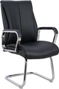 HomeMarkt Zalman Πολυθρόνα Επισκέπτη Μαύρη Σετ 2τμχ 59.5x72x104cm HM1094.01