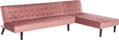 HomeMarkt Zelda Γωνιακός Καναπές Κρεβάτι με Αναστρέψιμη Γωνία Βελούδινος Σάπιο Μήλο 254x163cm HM3154.12