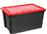 Homeplast Nak Πλαστικό Κουτί Αποθήκευσης Μαύρο με Καπάκι Κόκκινο 60x40x31cm