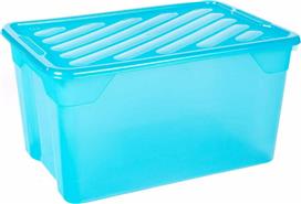Homeplast Nak Πλαστικό Κουτί Αποθήκευσης με Καπάκι Γαλάζιο 60x40x31cm