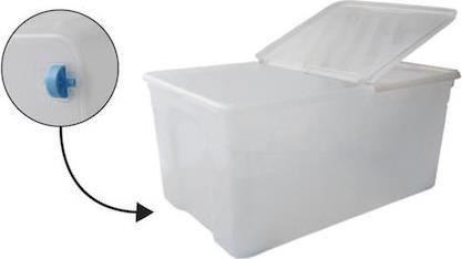 Homeplast Nak Πλαστικό Κουτί Αποθήκευσης με Καπάκι Λευκό 70x46x34cm