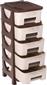 Homeplast Ούμα Συρταριέρα Πλαστική Μπεζ 5 Θέσεων 42x38x95cm