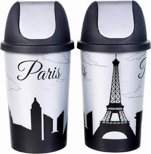Homeplast Paris Κάδος Απορριμμάτων Πλαστικός Μαύρος 50lt