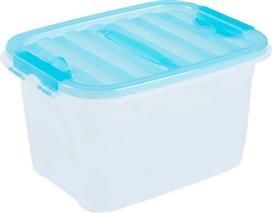 Homeplast Pin Πλαστικό Κουτί Αποθήκευσης με Καπάκι Γαλάζιο 25x33x21cm
