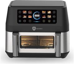 HomeVero HV-AF9CD Φριτέζα Αέρος με Διπλό Αποσπώμενο Κάδο 9lt Ασημί