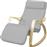 Hoppline Κουνιστή Πολυθρόνα με Υποπόδιο σε Γκρι Χρώμα 67x90x114cm HOP1001318-1