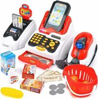 Hoppline Tαμειακή Μηχανή Με Scanner, Κέρματα, Κάρτες, Ψώνια & Άλλα Αξεσουάρ 24τμχ HOP1001157