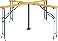 Hoppline Τραπέζι Μπαρ Εξωτερικού Χώρου Πτυσσόμενο Ξύλινο με Μεταλλικό Σκελετό 239.5x239.5x103cm HOP1001193