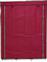 Hoppline Υφασμάτινη Ντουλάπα με Φερμουάρ και Ράφια σε Κόκκινο Χρώμα 130x45x170cm HOP1000701-3