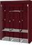 Hoppline Υφασμάτινη Ντουλάπα με Φερμουάρ και Ράφια σε Κόκκινο Χρώμα 130x45x170cm HOP1000701-3