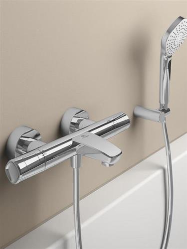 Ideal Standard Ceratherm Μπαταρία Μπανιέρας Θερμοστατική Ασημί A7238AA