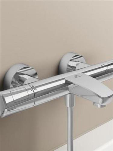 Ideal Standard Ceratherm Μπαταρία Μπανιέρας Θερμοστατική Ασημί A7238AA